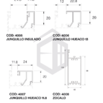 Herrajes para puerta de aluminio ALFA 60