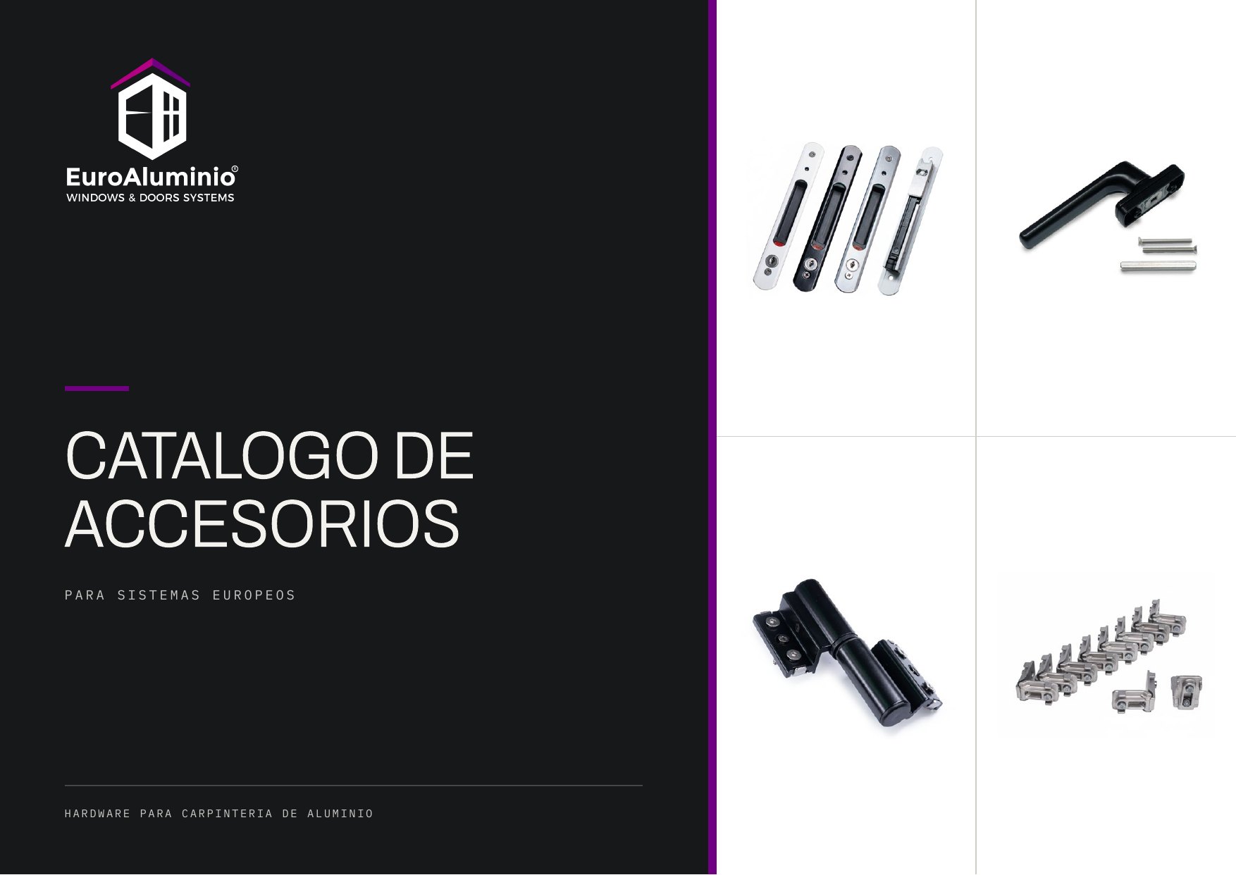 Portada del catálogo de accesorios EuroAluminio